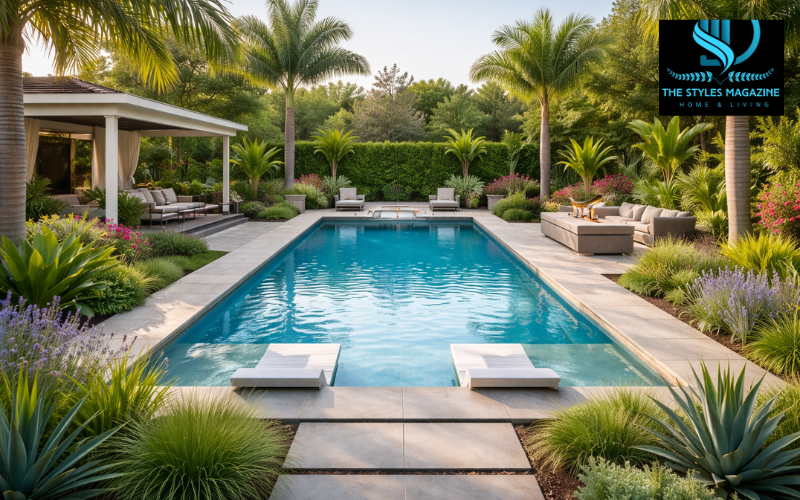 Rectangle Pool Landscaping Ideas