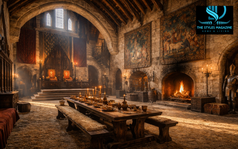 interior of a medieval castle