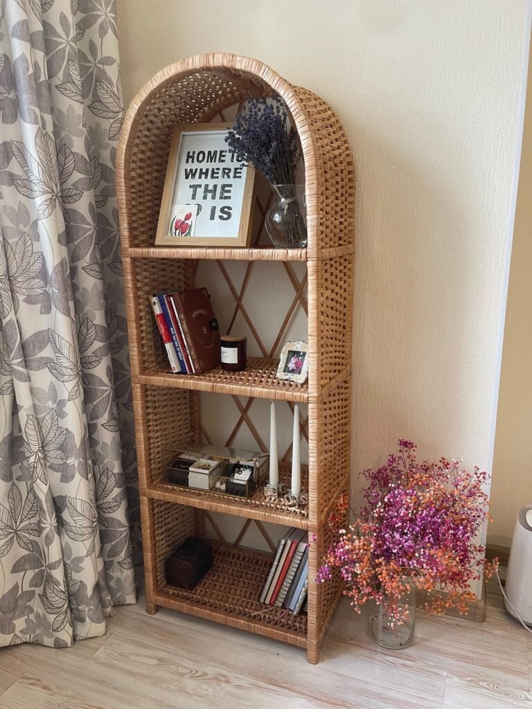 rattan bookshelf 