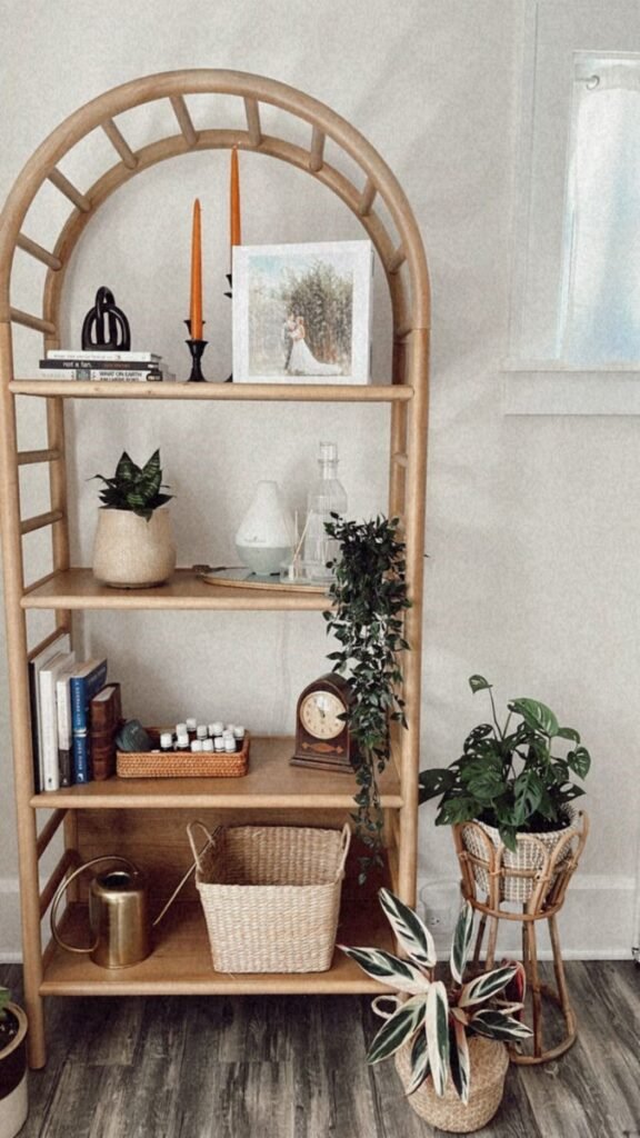 rattan bookshelf 