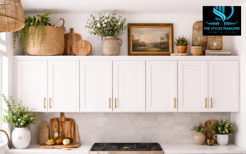 above kitchen cabinet decor