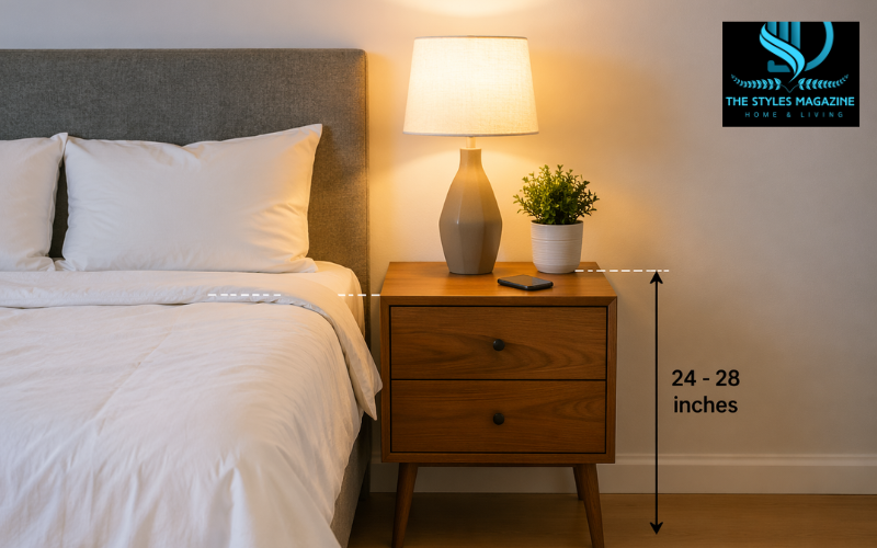 standard nightstand height