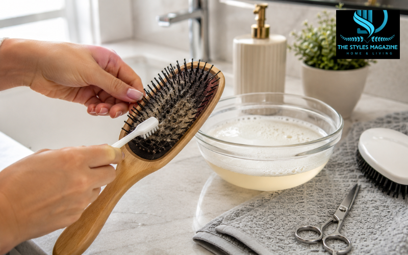 how to clean a hairbrush