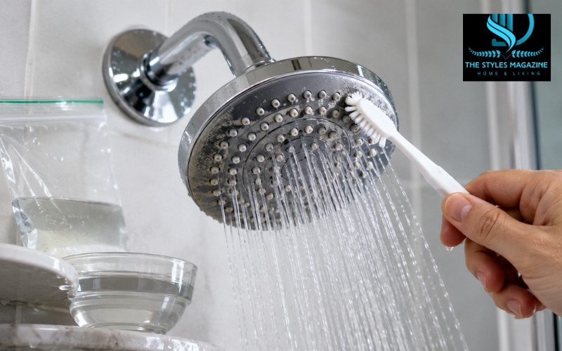 clean shower head