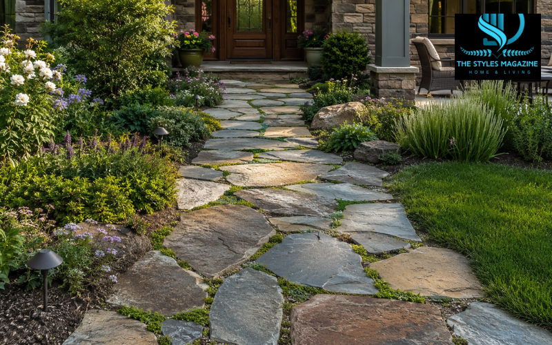 flagstone walkway