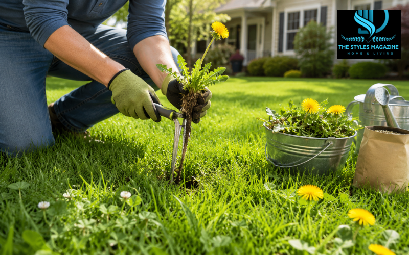 kill lawn weeds organically
