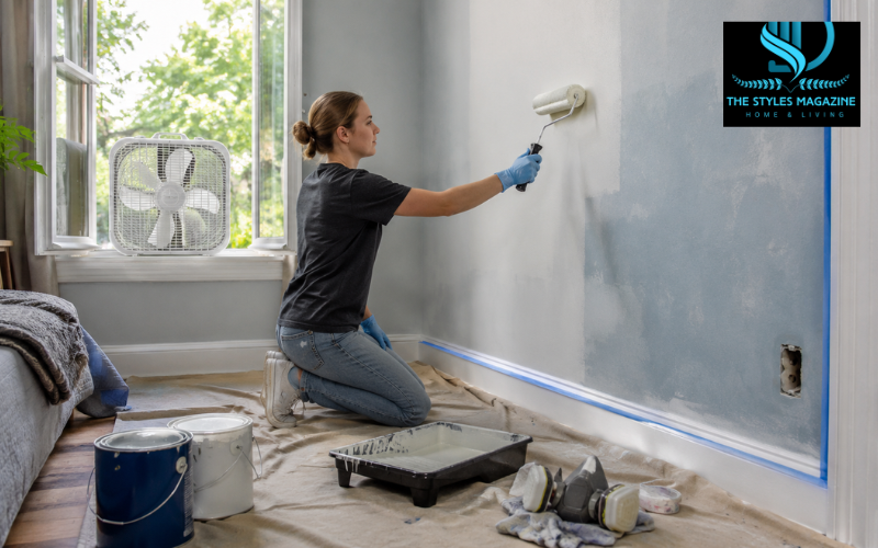 outdoor paint inside