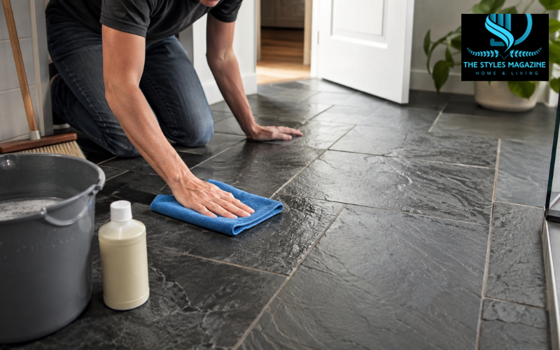 how to clean slate tiles