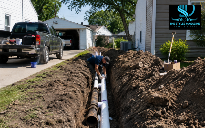 replace sewer line